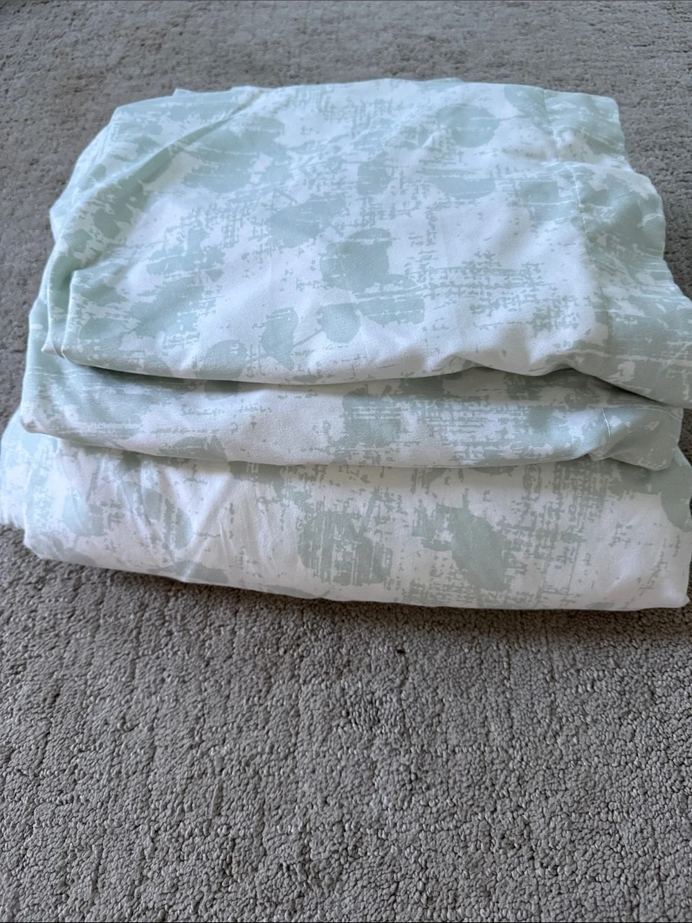 Soft Mint Patterned Duvet Cover and pillow case set - King